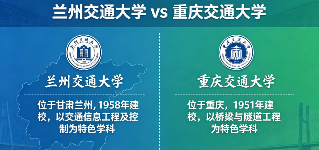 兰州交通大学 vs 重庆交通大学哪个好？各有哪些优势